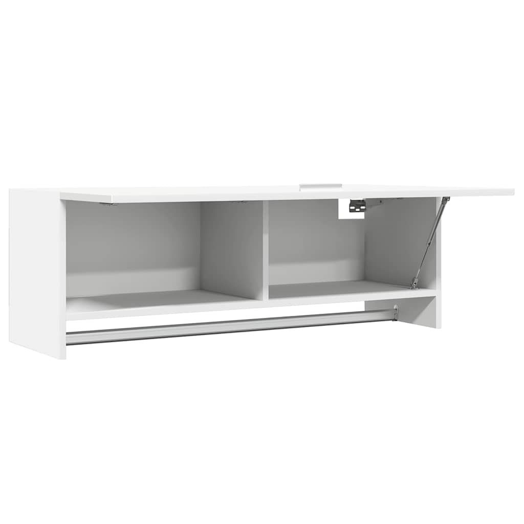 Wardrobe White 100x32.5x35 cm Engineered Wood