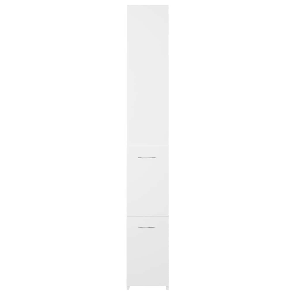 Bathroom Cabinet White 25x26.5x170 cm Engineered Wood