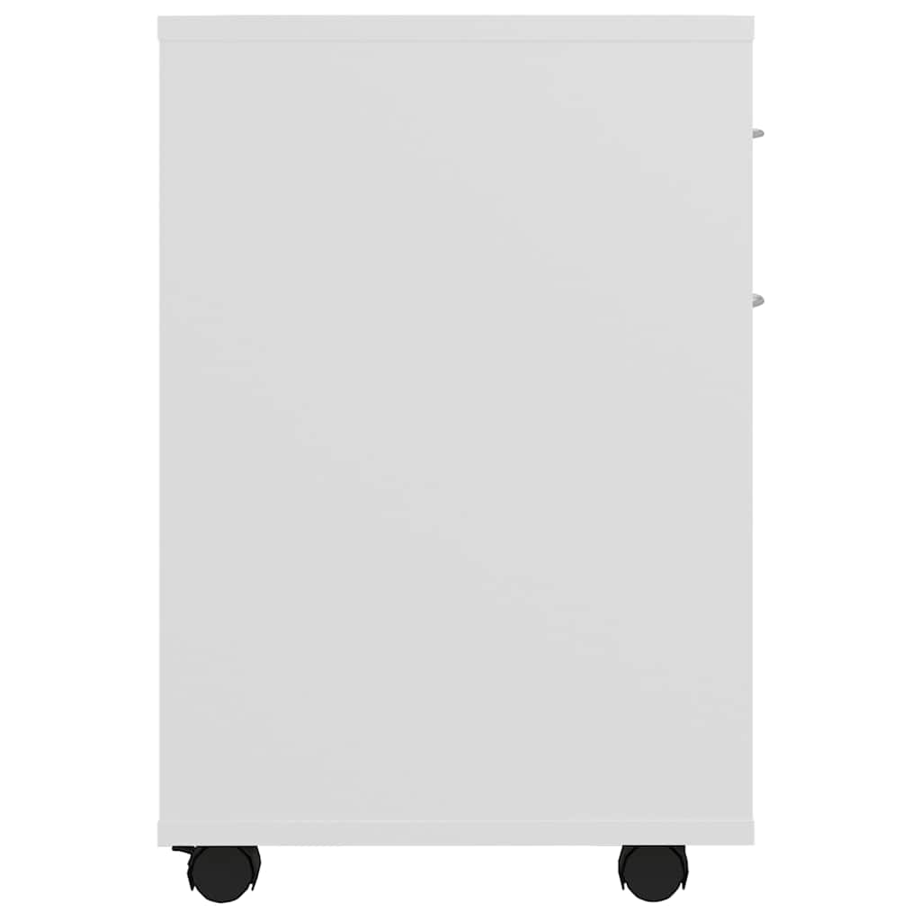 Rolling Cabinet White 45x38x54 cm Engineered Wood