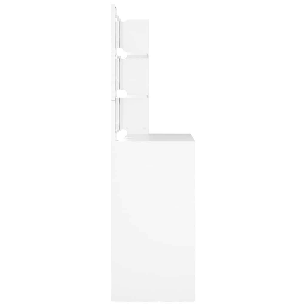 Dressing Table with LED White 74.5x40x141 cm