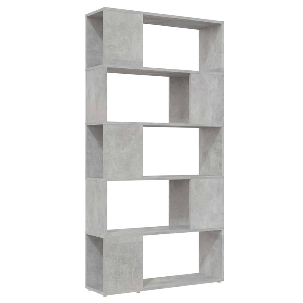 Book Cabinet Room Divider Concrete Grey 80x24x155 cm