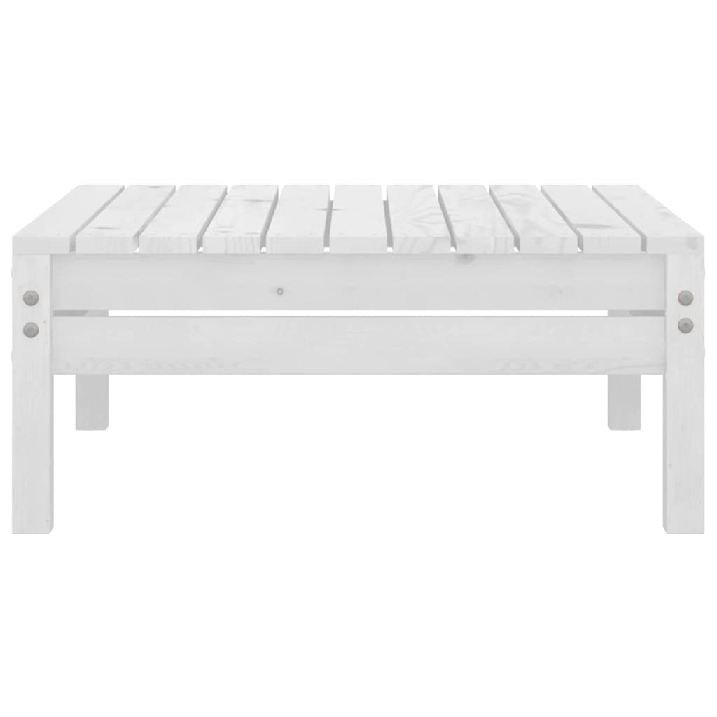 4 Piece Garden Lounge Set Solid Pinewood White
