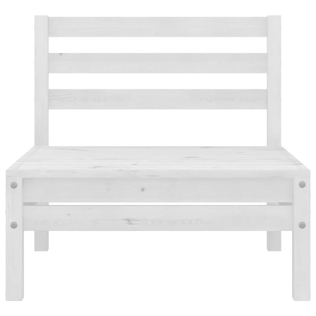 4 Piece Garden Lounge Set Solid Pinewood White