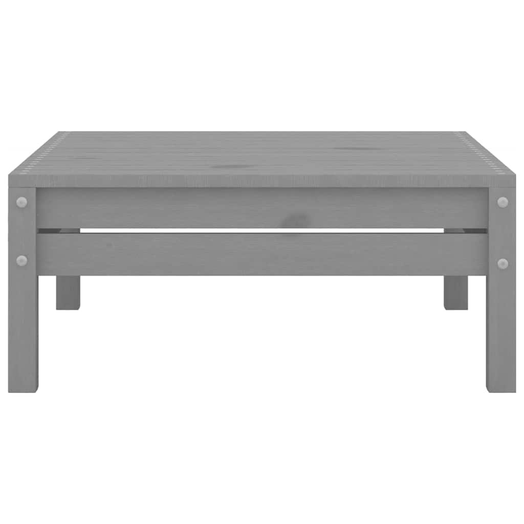 4 Piece Garden Lounge Set Solid Pinewood Grey