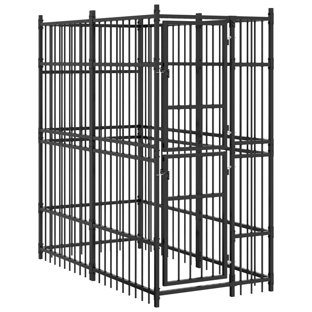 Outdoor Dog Kennel Steel 1,84 m²
