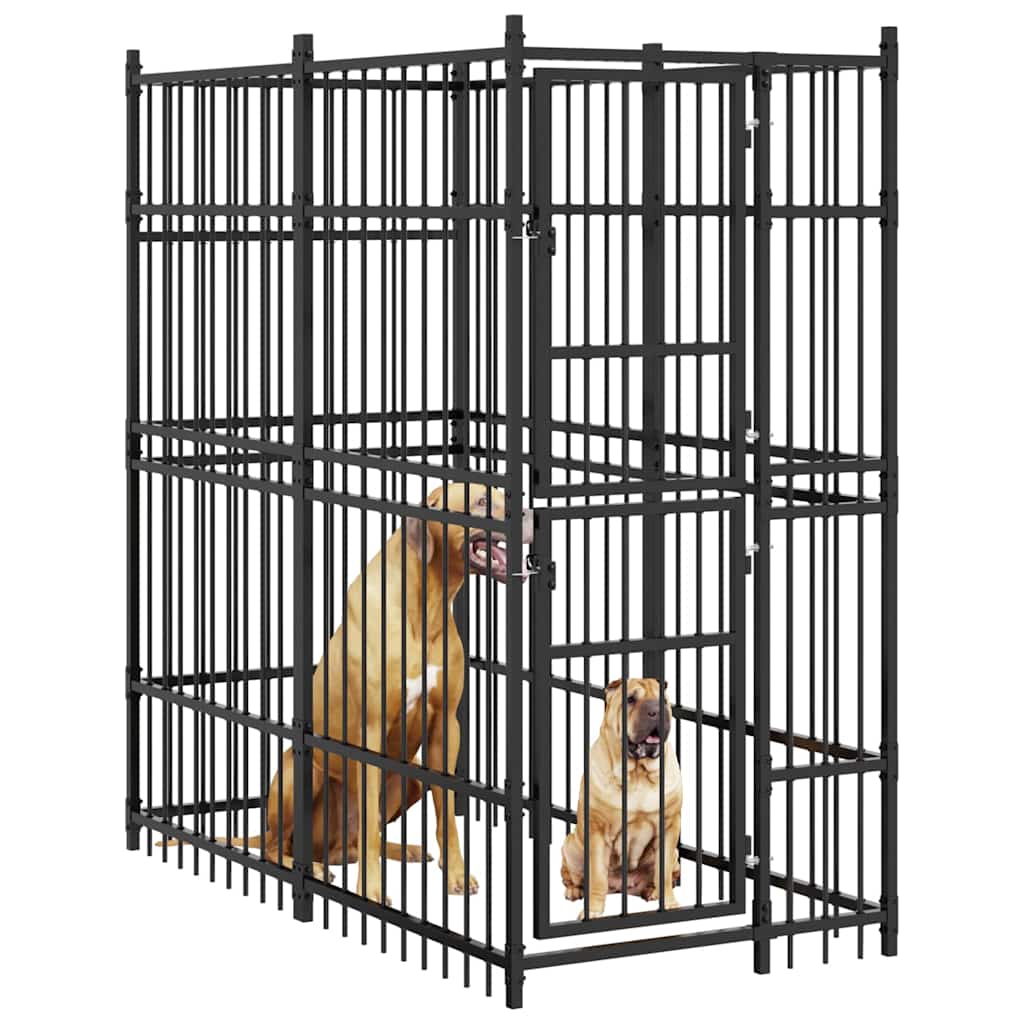Outdoor Dog Kennel Steel 1,84 m²