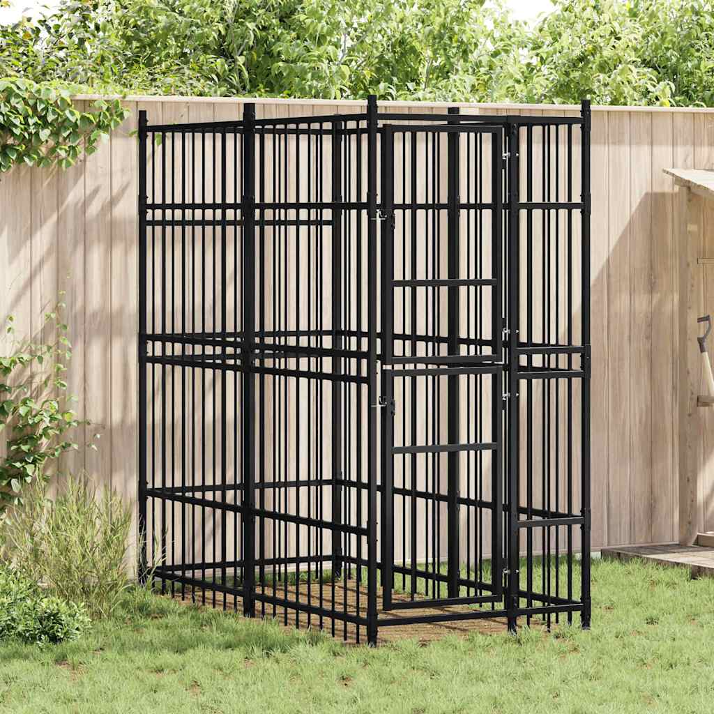 Outdoor Dog Kennel Steel 1,84 m²