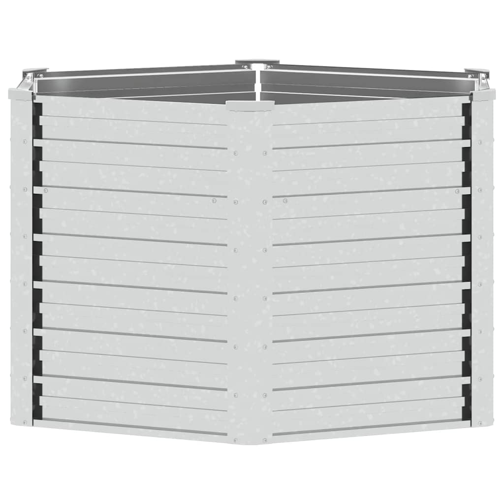 Garden Raised Bed 129x77 cm Galvanized Steel Silver