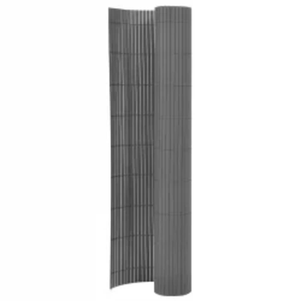 Double-Sided Garden Fence 90x400 cm Grey