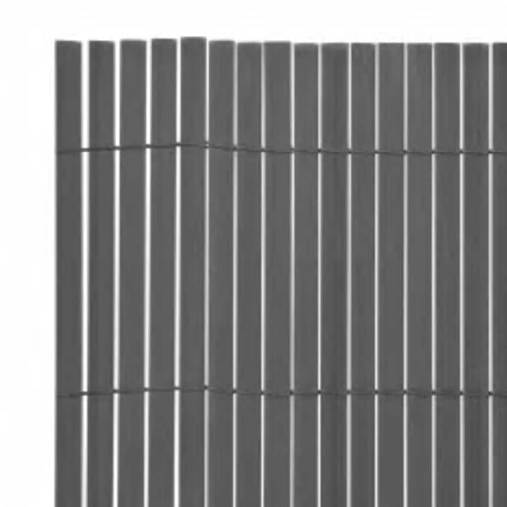 Double-Sided Garden Fence 90x400 cm Grey
