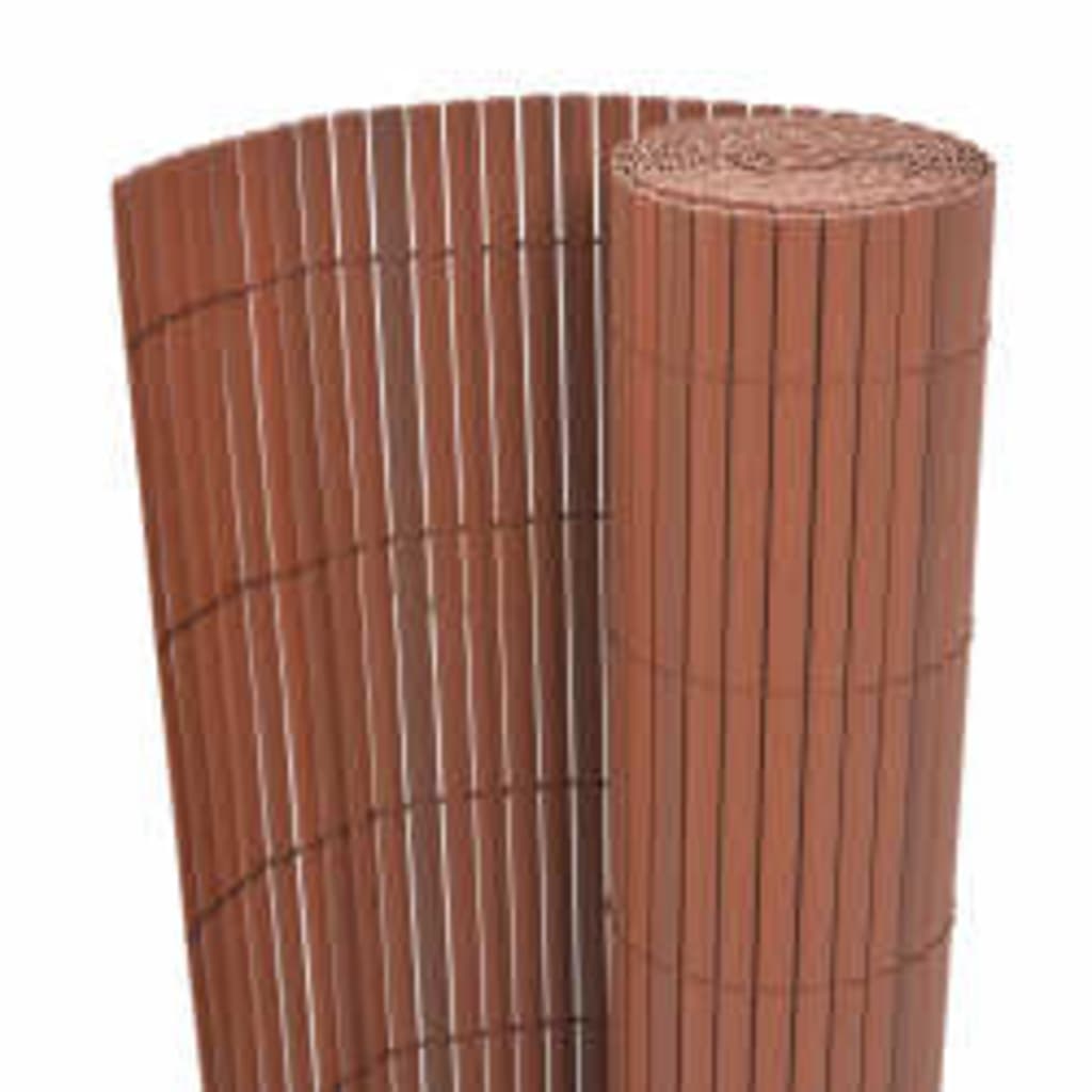 Double-Sided Garden Fence 110x500 cm Brown
