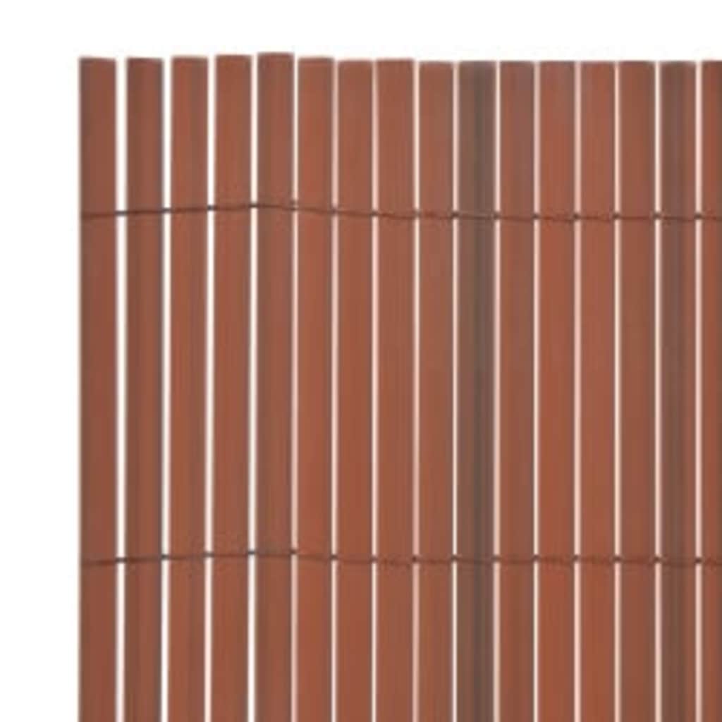 Double-Sided Garden Fence 110x500 cm Brown