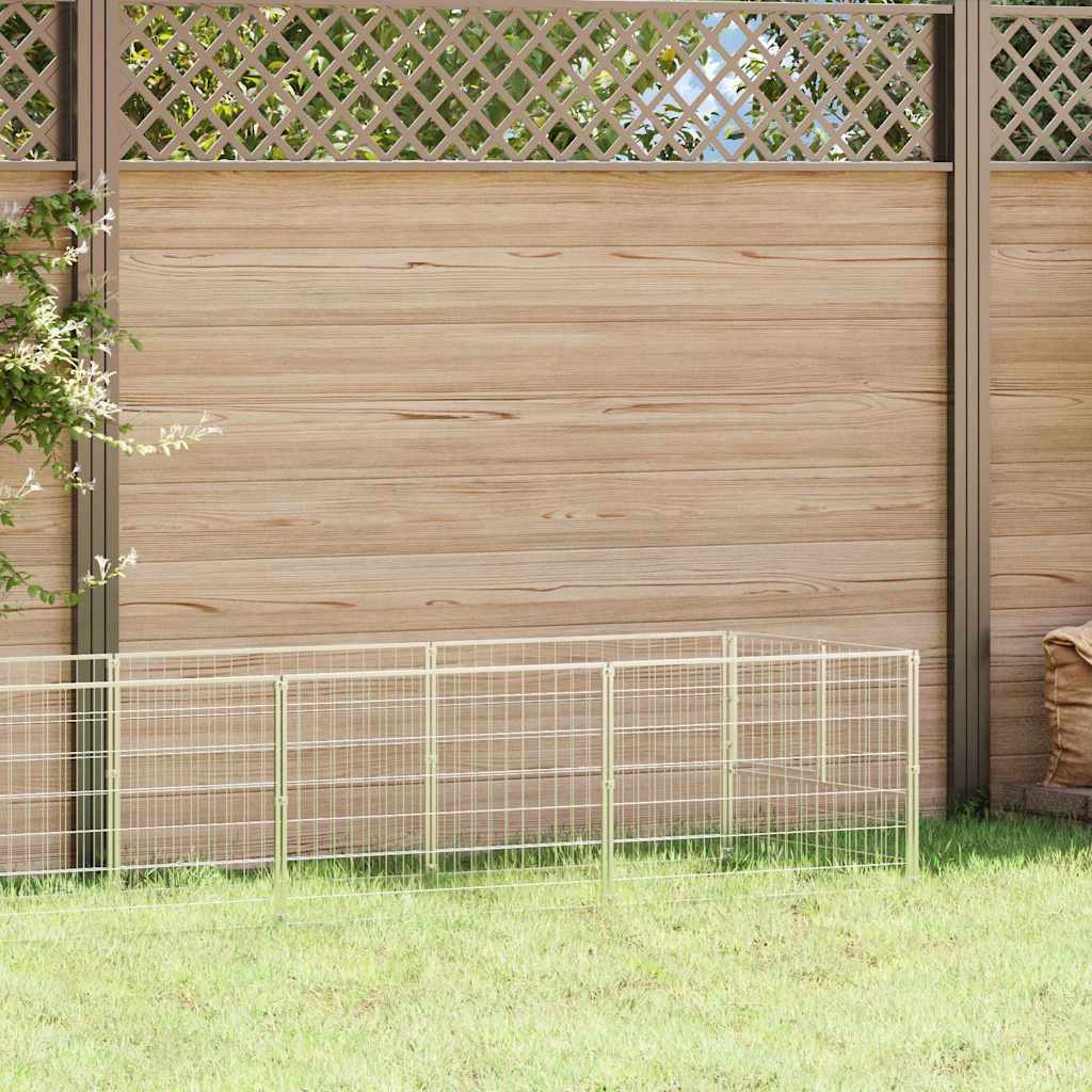 Dog Kennel Silver 4 m² Steel