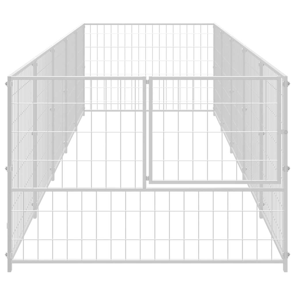 Dog Kennel Silver 5 m² Steel