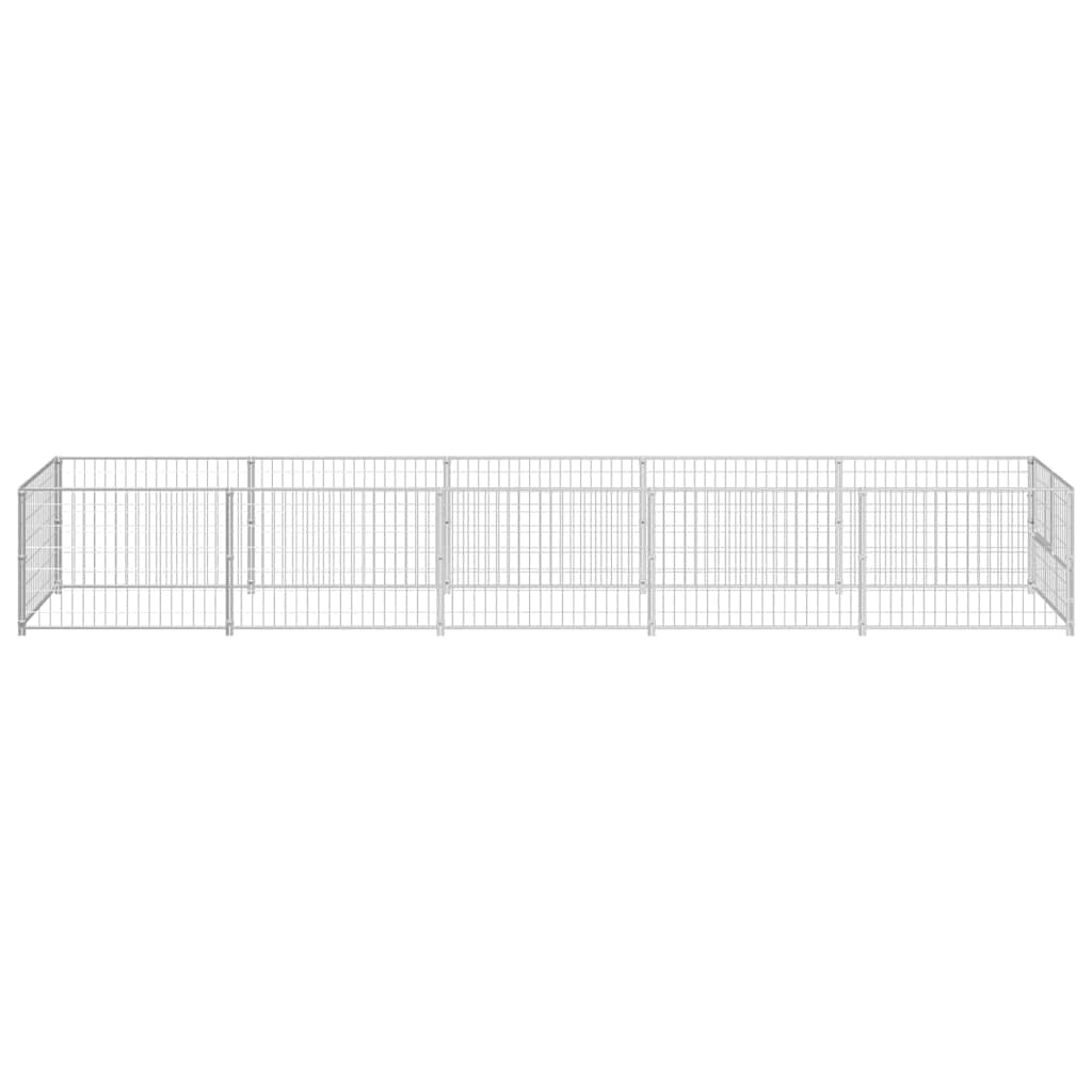 Dog Kennel Silver 5 m² Steel