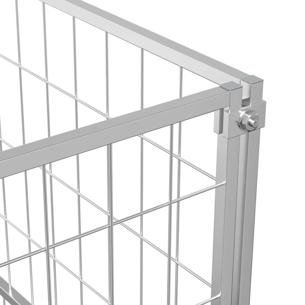 Dog Kennel Silver 6 m² Steel