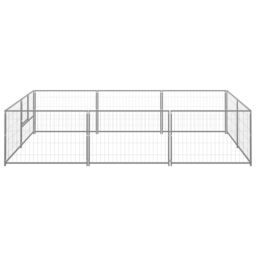 Dog Kennel Silver 6 m² Steel