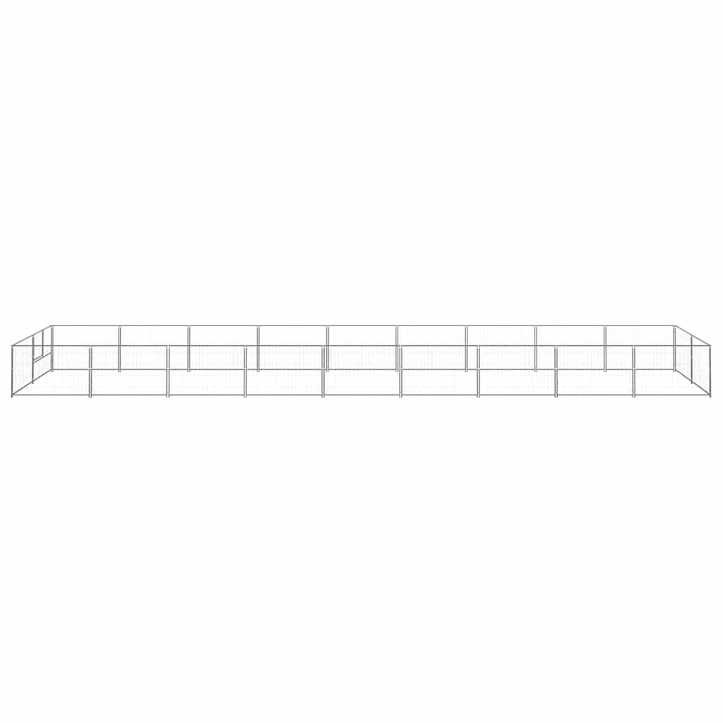 Dog Kennel Silver 18 m² Steel