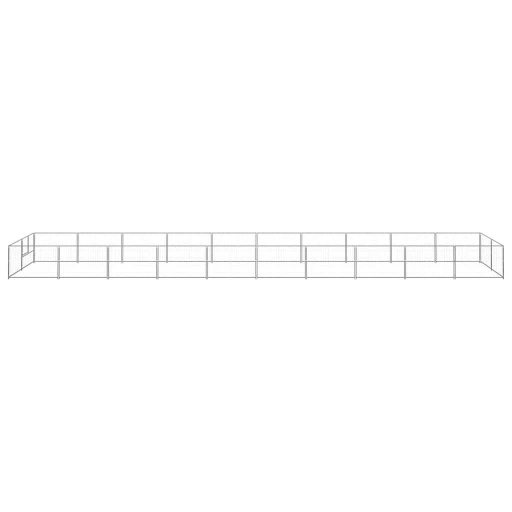 Dog Kennel Silver 20 m² Steel