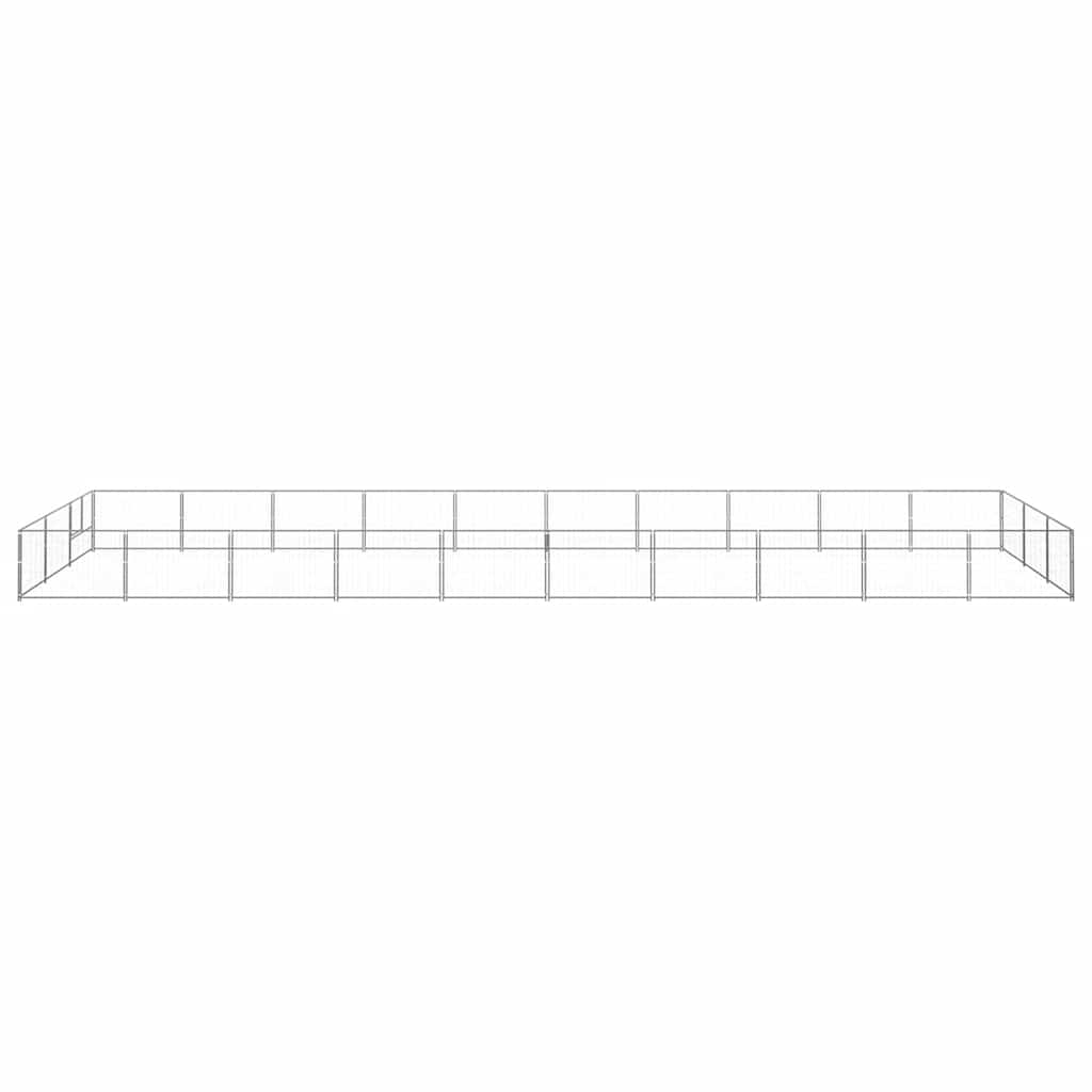 Dog Kennel Silver 30 m² Steel