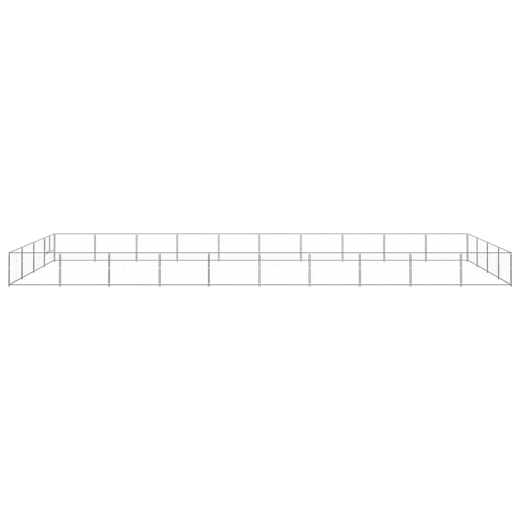 Dog Kennel Silver 40 m² Steel
