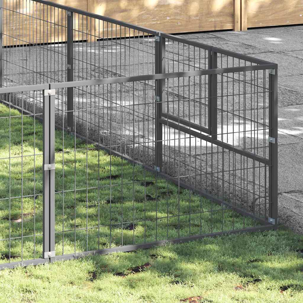 Dog Kennel Silver 30 m² Steel