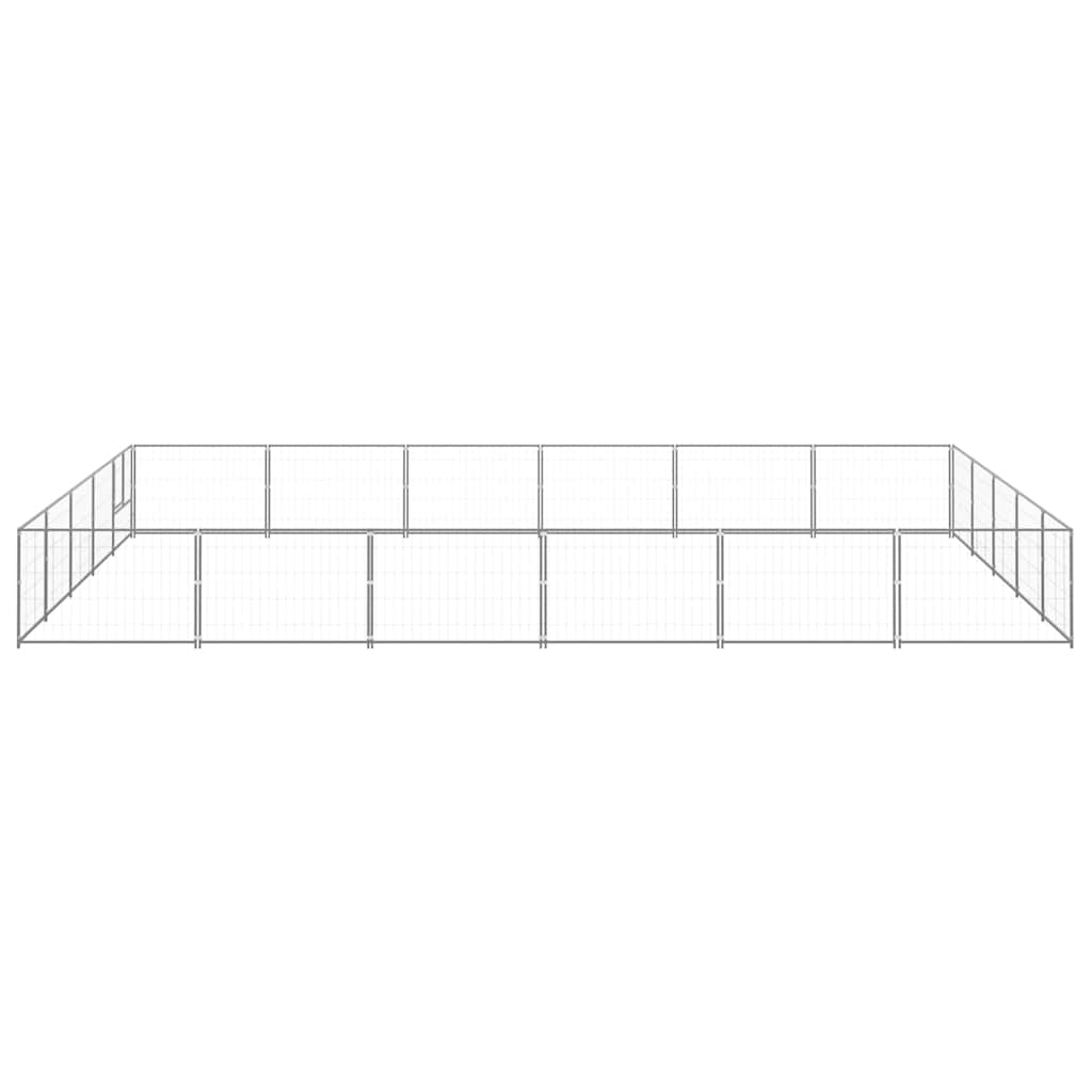 Dog Kennel Silver 30 m² Steel