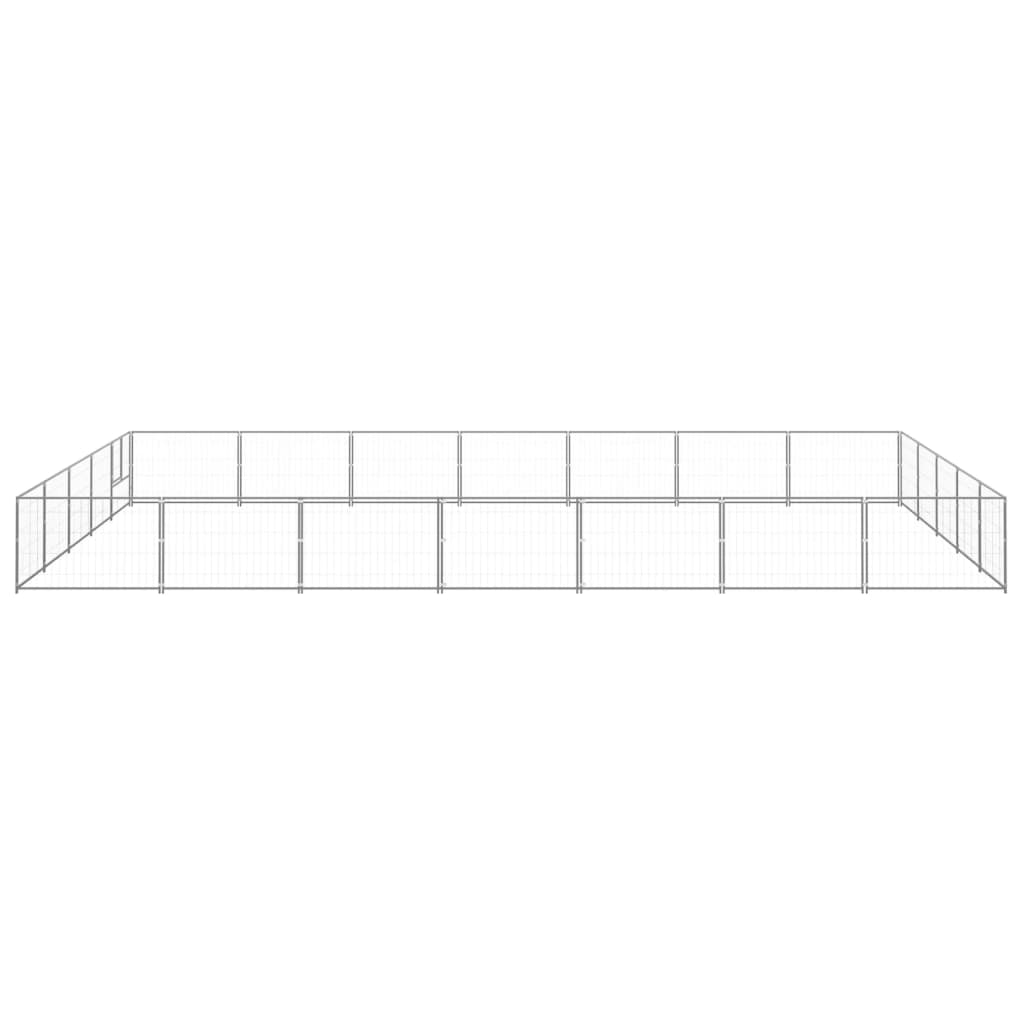 Dog Kennel Silver 35 m² Steel