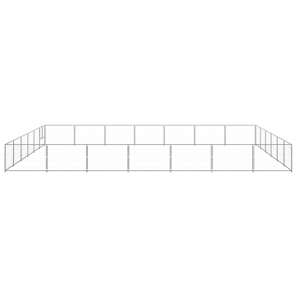 Dog Kennel Silver 42 m² Steel