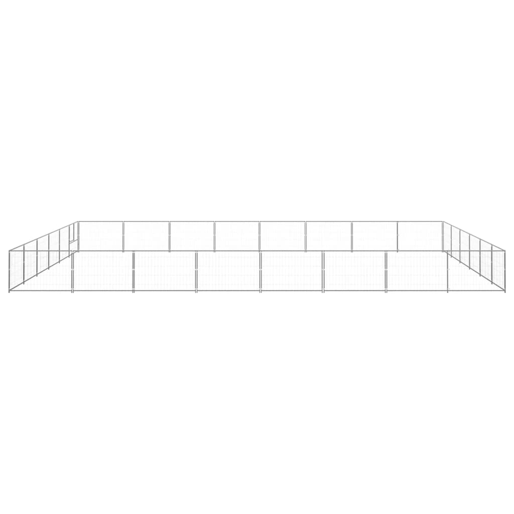 Dog Kennel Silver 48 m² Steel