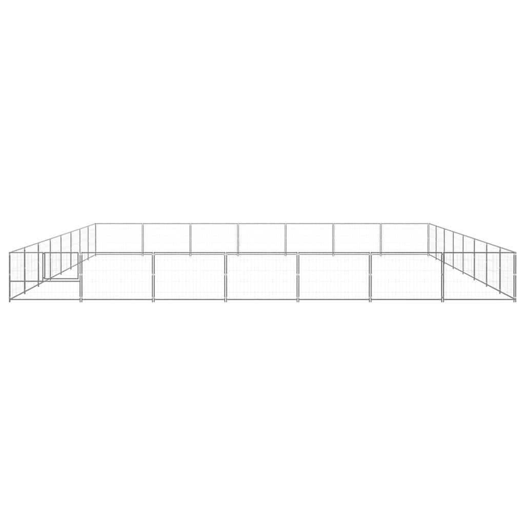 Dog Kennel Silver 56 m² Steel