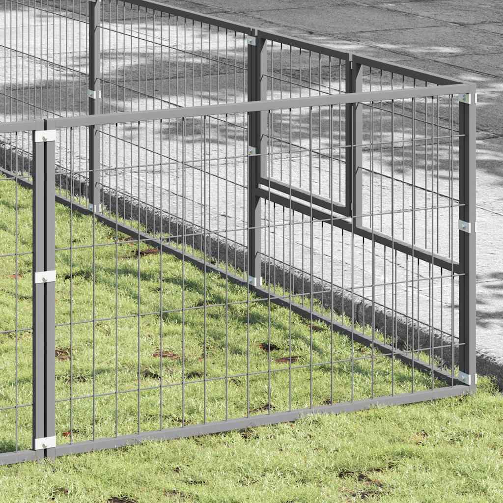 Dog Kennel Silver 63 m² Steel