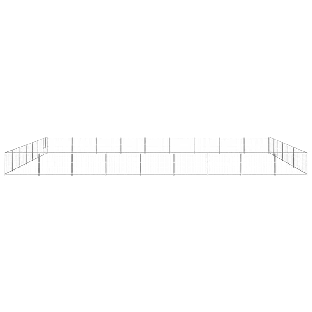 Dog Kennel Silver 63 m² Steel