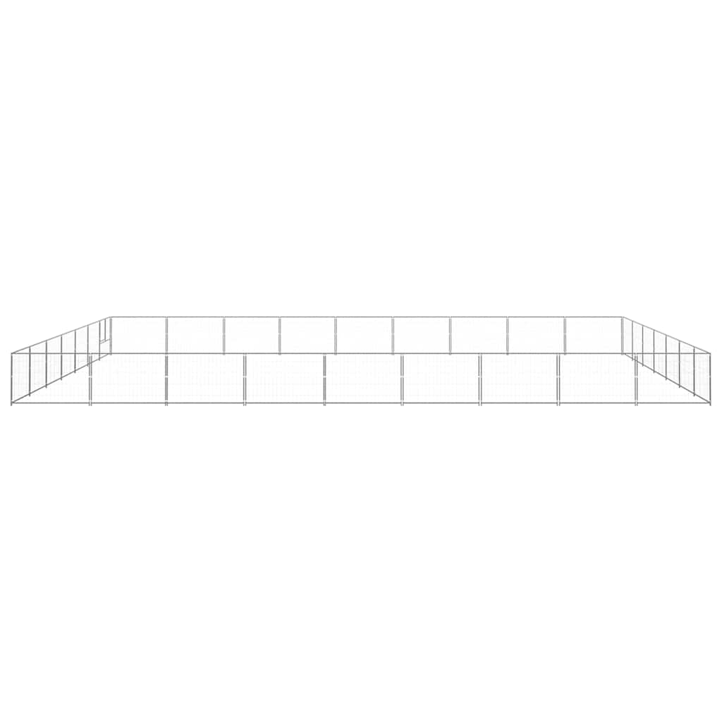 Dog Kennel Silver 63 m² Steel