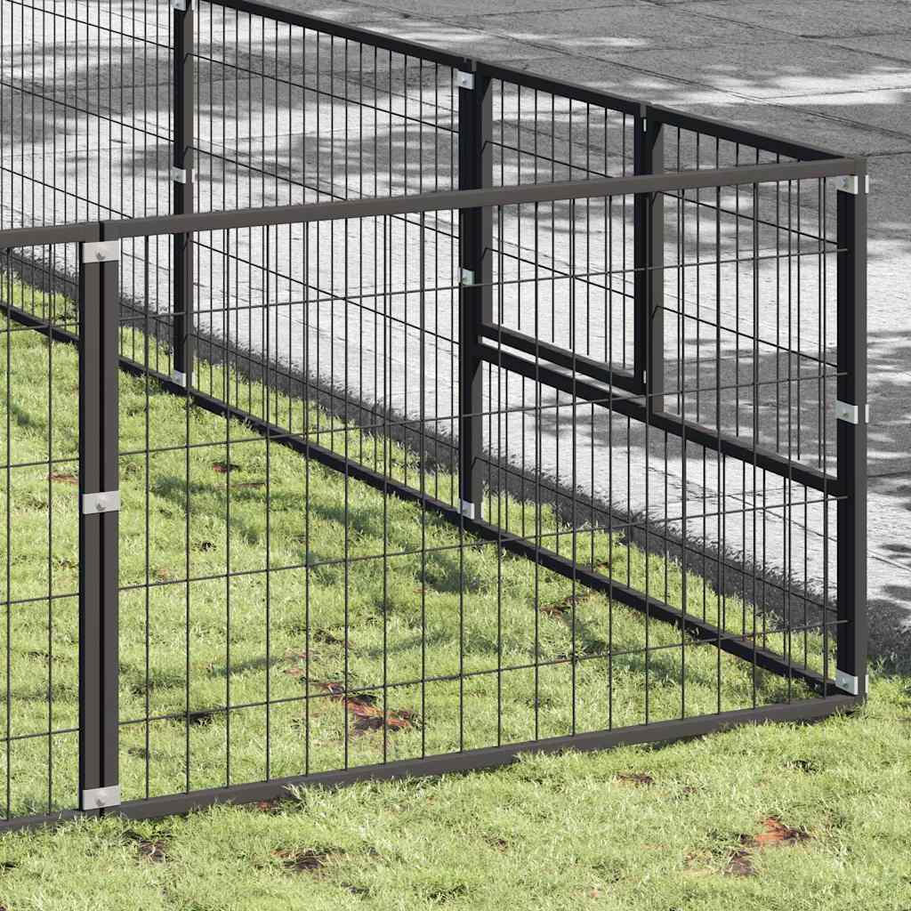 Dog Kennel Silver 64 m² Steel