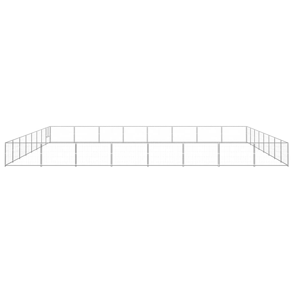 Dog Kennel Silver 64 m² Steel
