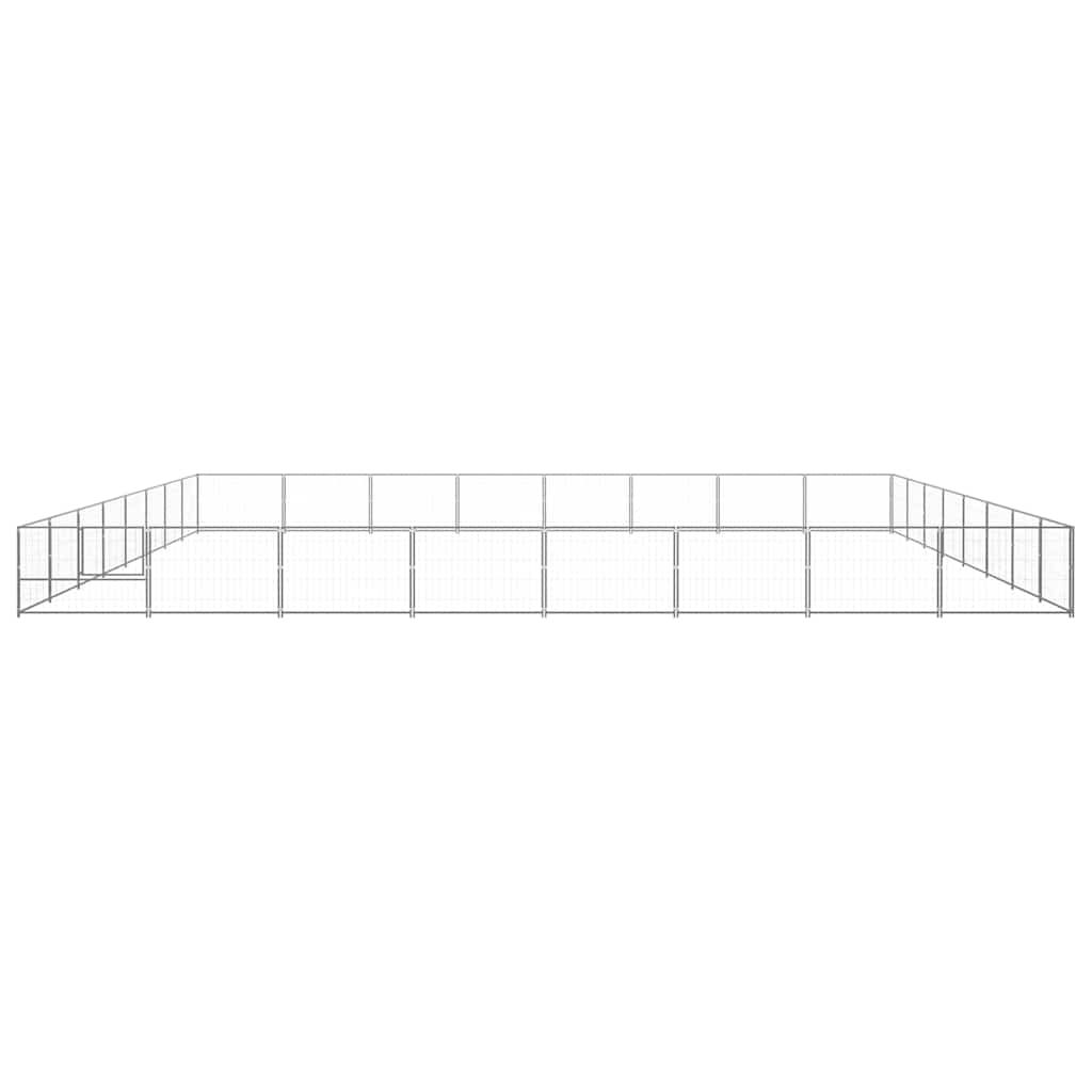 Dog Kennel Silver 64 m² Steel