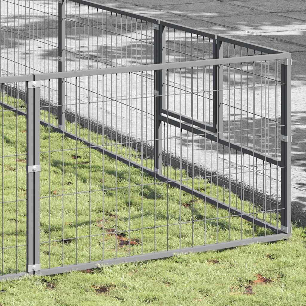 Dog Kennel Silver 72 m² Steel