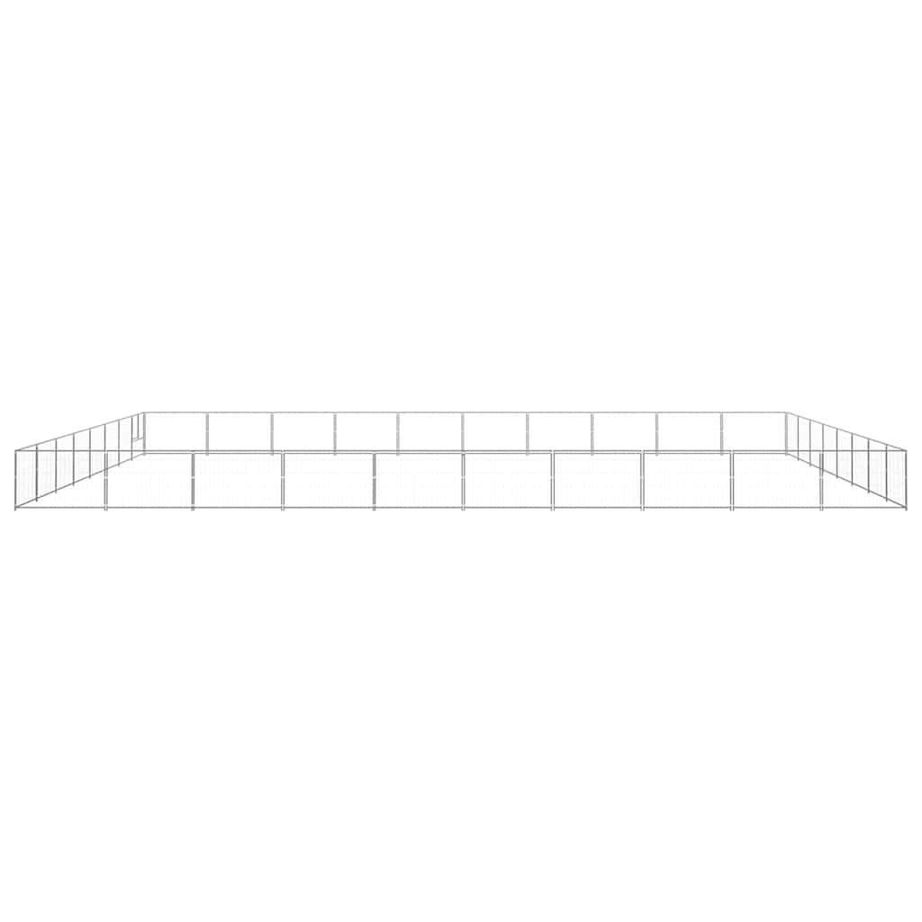 Dog Kennel Silver 80 m² Steel