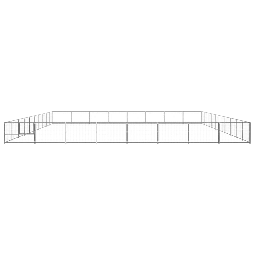 Dog Kennel Silver 80 m² Steel