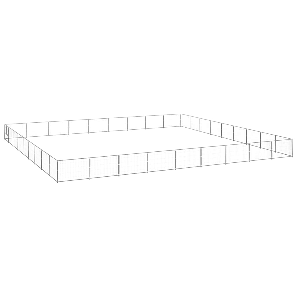 Dog Kennel Silver 81 m² Steel