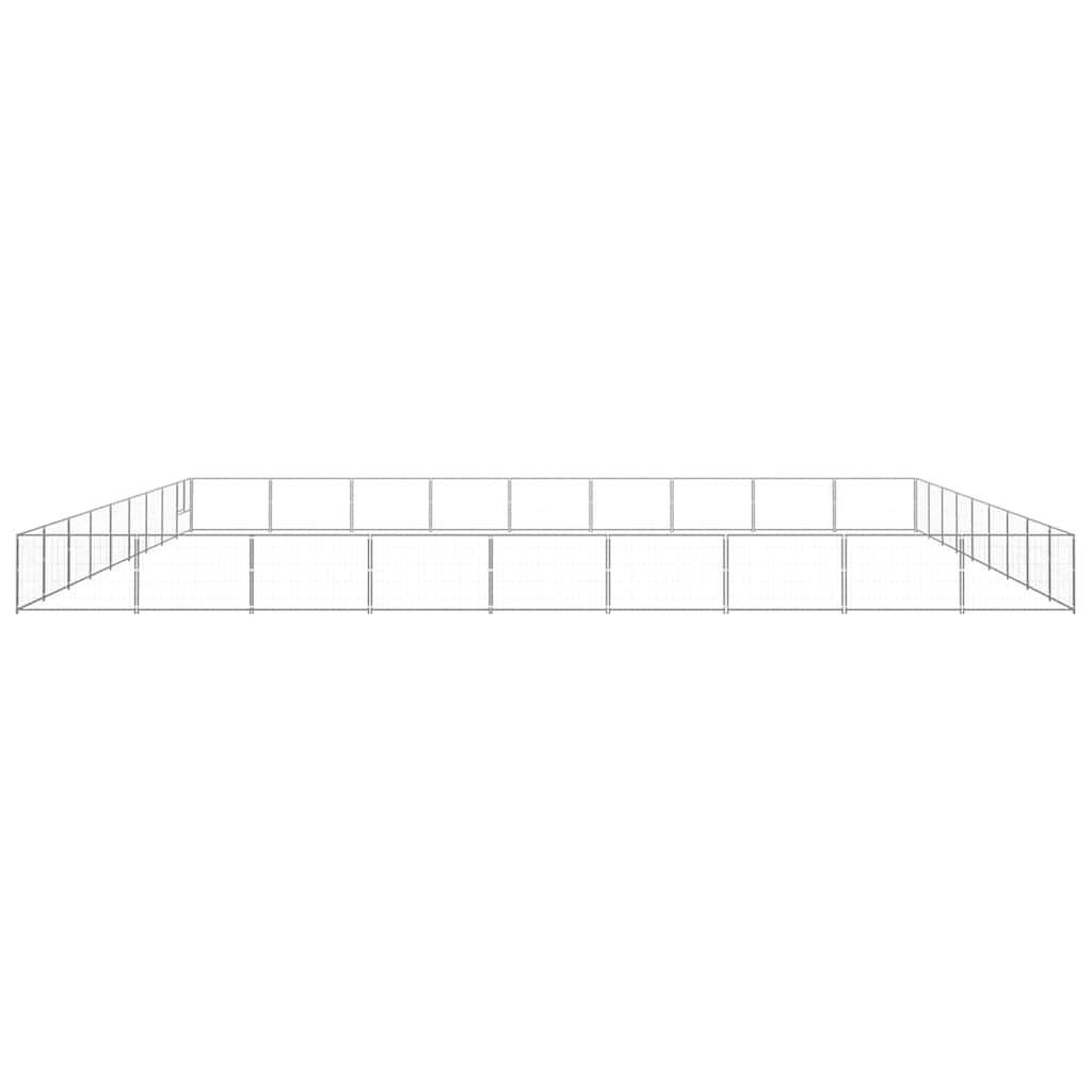 Dog Kennel Silver 81 m² Steel