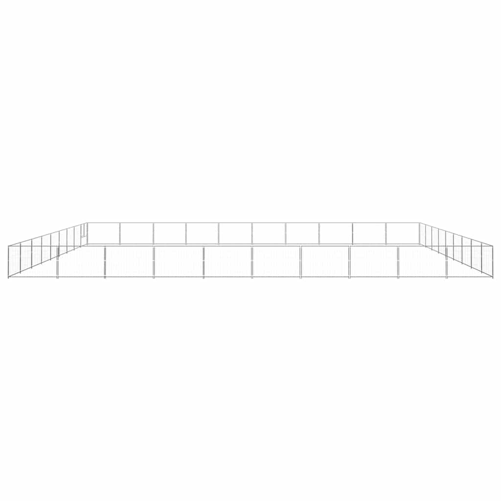 Dog Kennel Silver 90 m² Steel