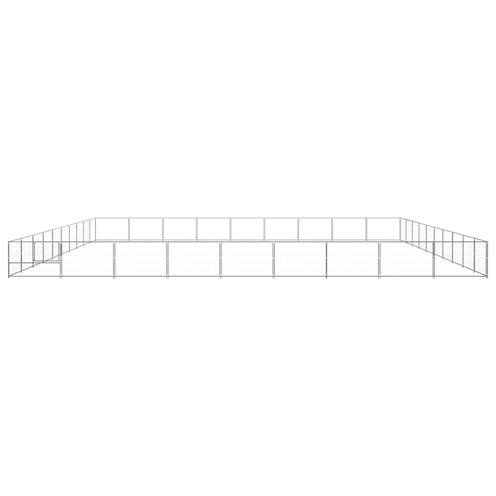 Dog Kennel Silver 90 m² Steel