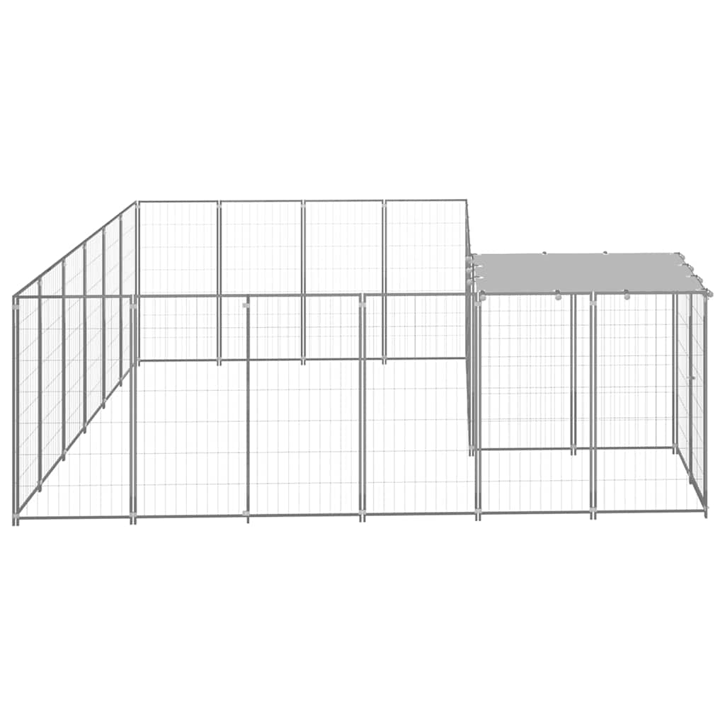 Dog Kennel Silver 8,47 m² Steel