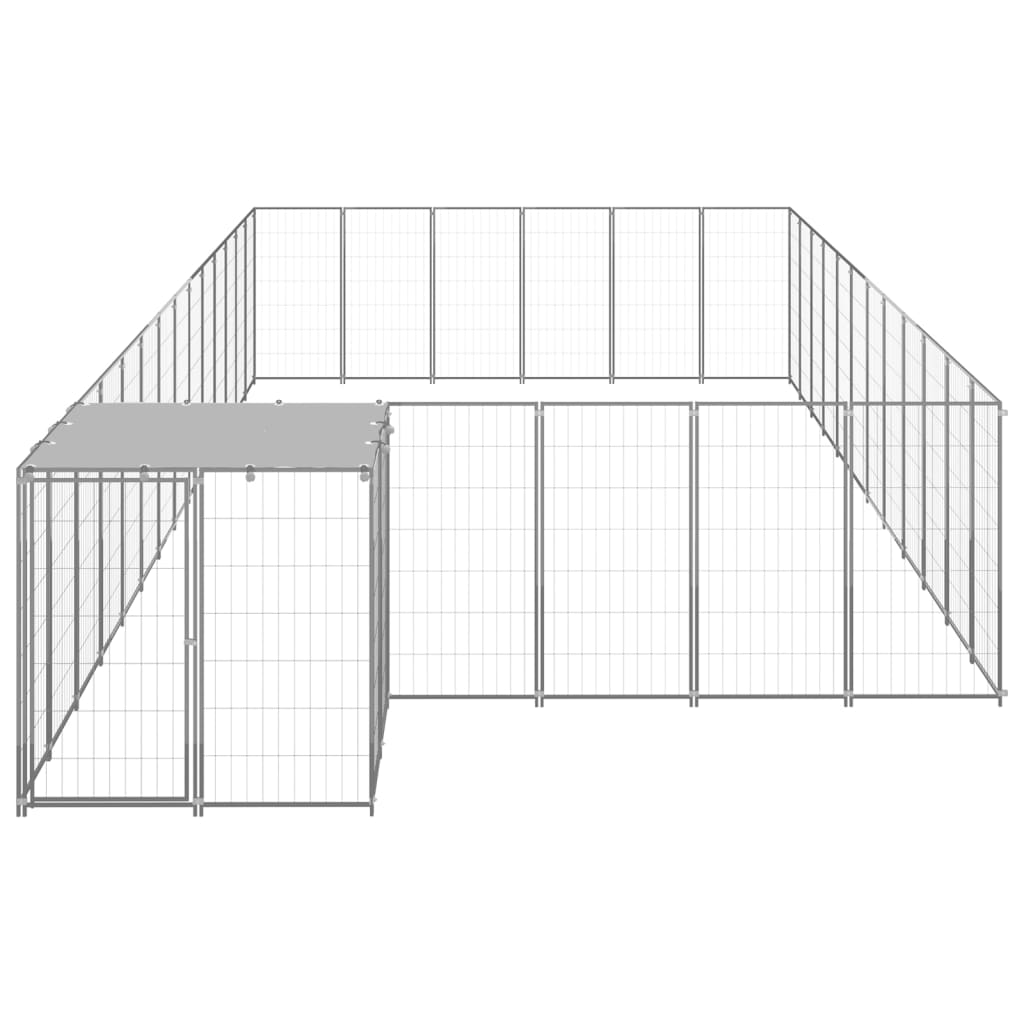 Dog Kennel Silver 22.99 m² Steel
