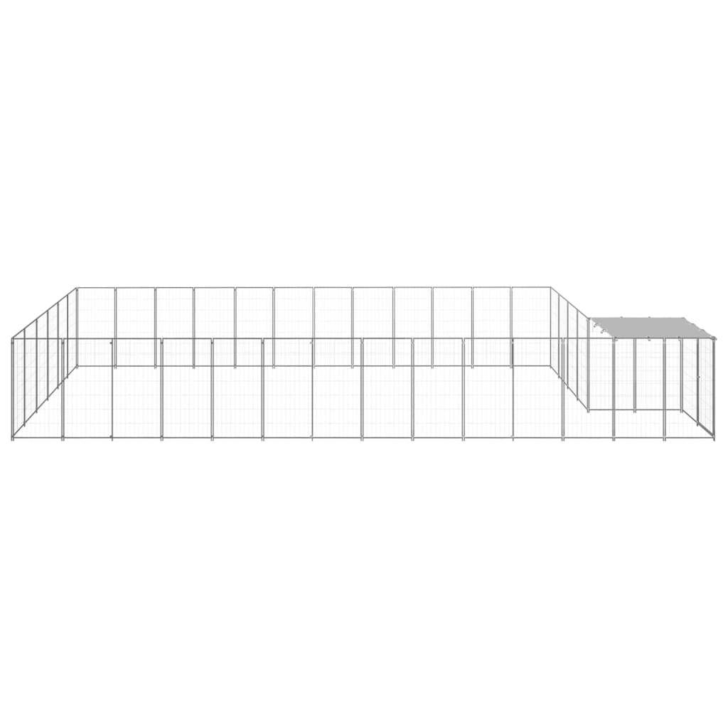 Dog Kennel Silver 22.99 m² Steel