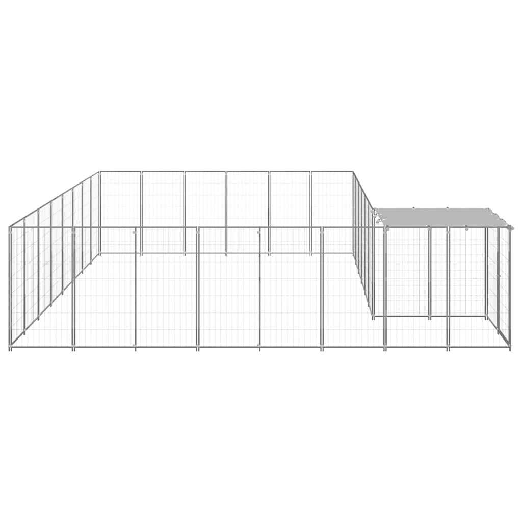 Dog Kennel Silver 15,73 m² Steel