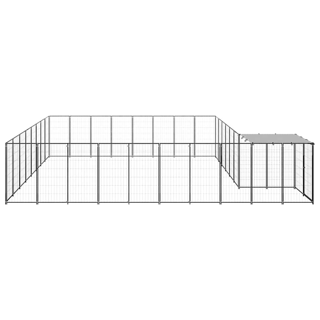 Dog Kennel Silver 20,57 m² Steel