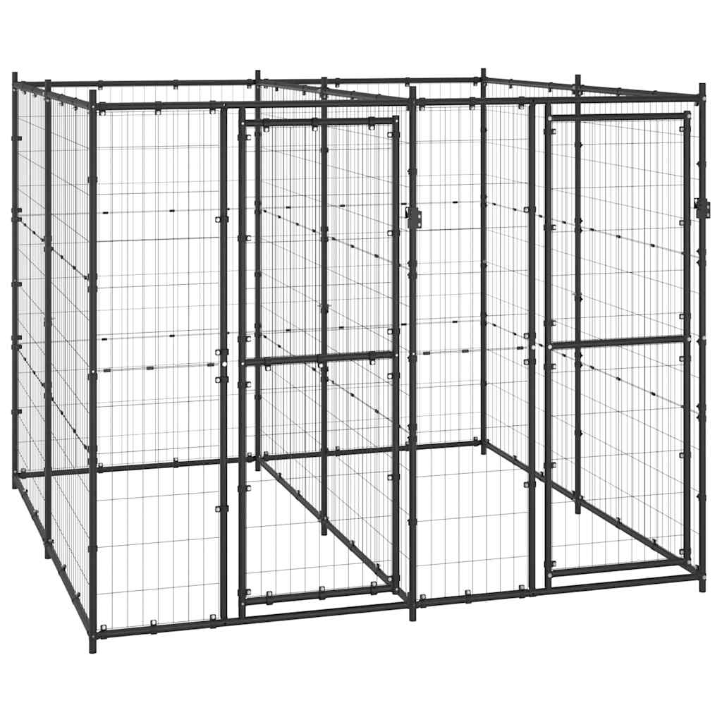 Outdoor Dog Kennel Steel 4,84 m²